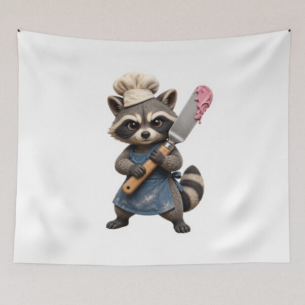 Item preview, Raccoon Baker with Spatula designed and sold by Snurly.