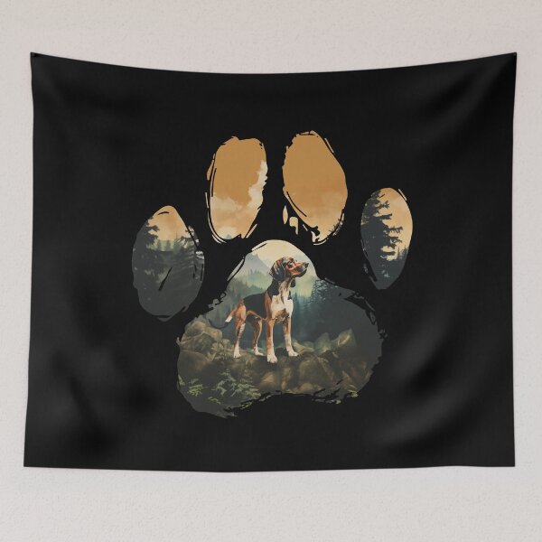 Item preview, Funny Treeing Walker Coonhound Paw Foggy Mountain Tree Mom Dad Kids designed and sold by rafaeltto.