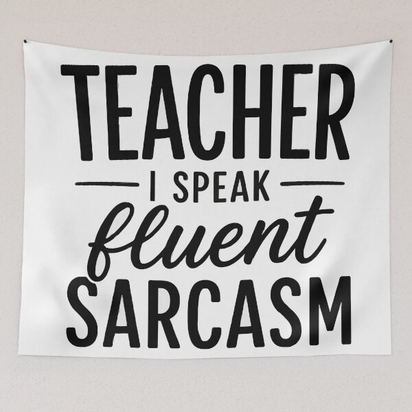 Item preview, Teacher I Speak Fluent Sarcasm Funny Teacher Typography T-Shirt designed and sold by Sunday.Supply.