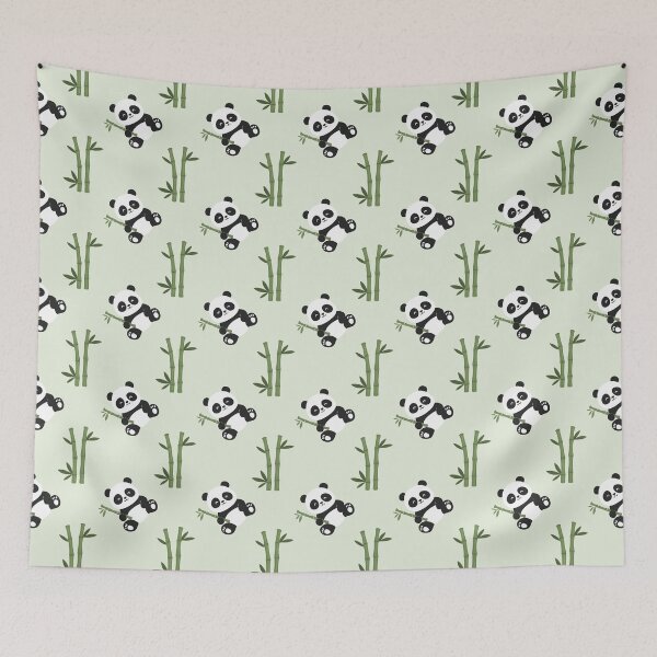 Item preview, Cute Panda Bamboo Pattern Design designed and sold by Zaya_art.