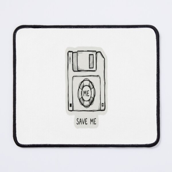 Item preview, Save Me - Retro Floppy Disk Burnout Humor Sticker designed and sold by Nakrisa.
