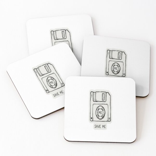 Item preview, Save Me - Retro Floppy Disk Burnout Humor Sticker designed and sold by Nakrisa.