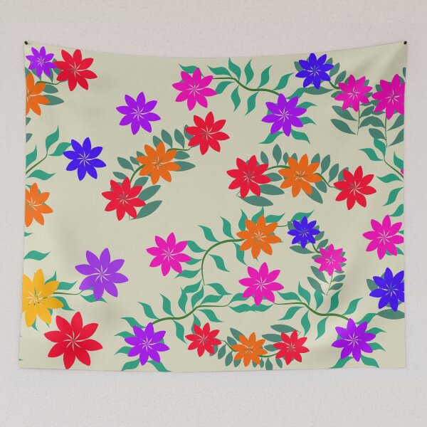 Item preview, Retro Colorful Botanical Floral Seamless Pattern with Twisting Vines designed and sold by Ei-Ei.