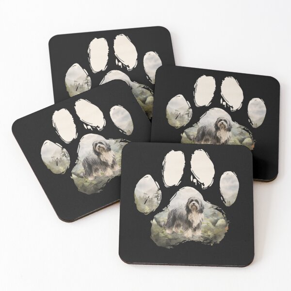 Item preview, Funny Tibetan Terrier Paw Foggy Mountain Tree Mom Dad Kids designed and sold by rafaeltto.