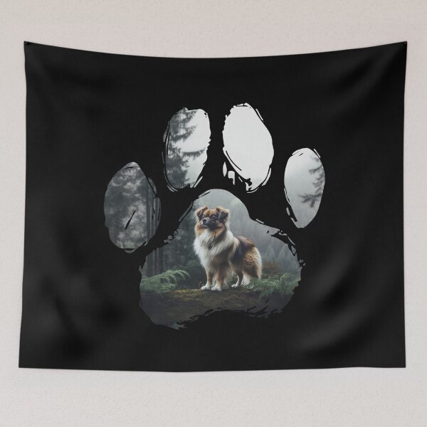 Item preview, Funny Tibetan Spaniel Paw Foggy Mountain Tree Mom Dad Kids designed and sold by rafaeltto.
