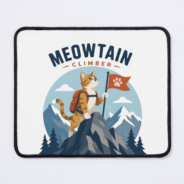 Item preview, Meowtain Climber Cute Cat Hiking Graphic designed and sold by Cerys-GS.
