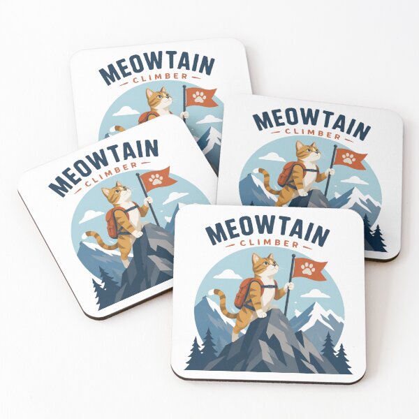 Item preview, Meowtain Climber Cute Cat Hiking Graphic designed and sold by Cerys-GS.