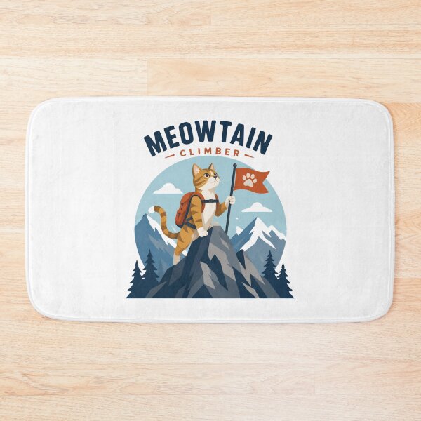 Item preview, Meowtain Climber Cute Cat Hiking Graphic designed and sold by Cerys-GS.