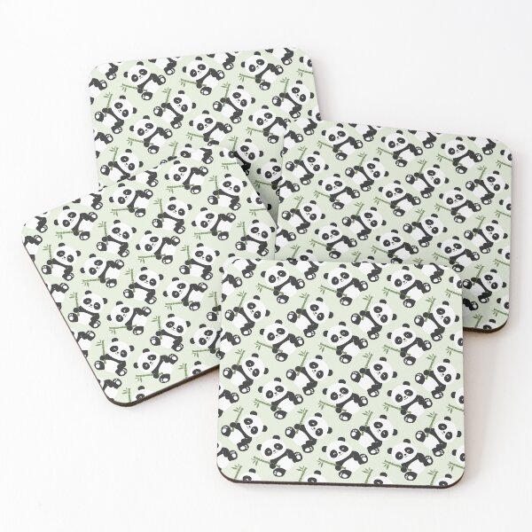 Item preview, Cute Kawaii Panda Bear Bamboo Seamless Pattern designed and sold by Zaya_art.