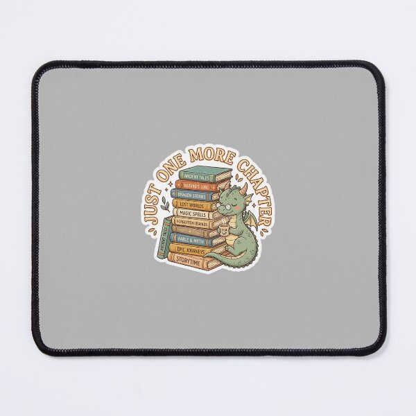 Item preview, Just One More Chapter - Cute Bookish Dragon Sticker designed and sold by Design Lab Studio.