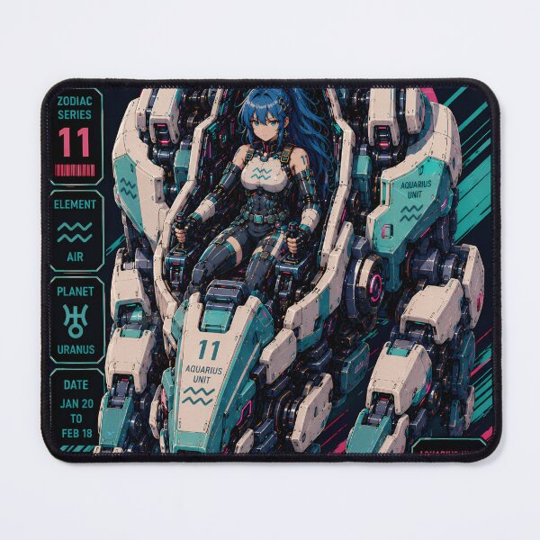 Item preview, Cyberpunk Aquarius - Zodiac Mecha Anime Girl designed and sold by Apocalyptic Art Studio.