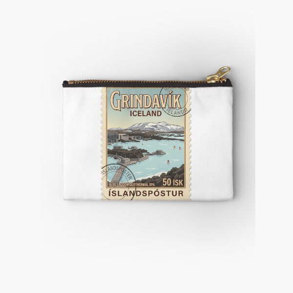 Item preview, Vintage Iceland Travel Stamp Blue Lagoon Grindavik designed and sold by k3rstman1.