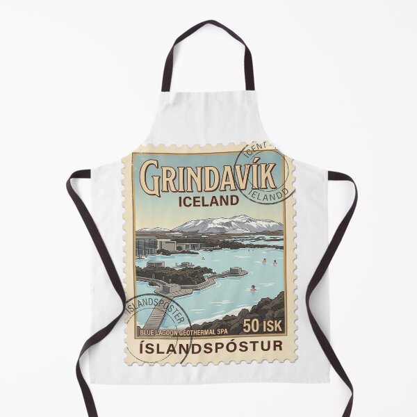 Item preview, Vintage Iceland Travel Stamp Blue Lagoon Grindavik designed and sold by k3rstman1.