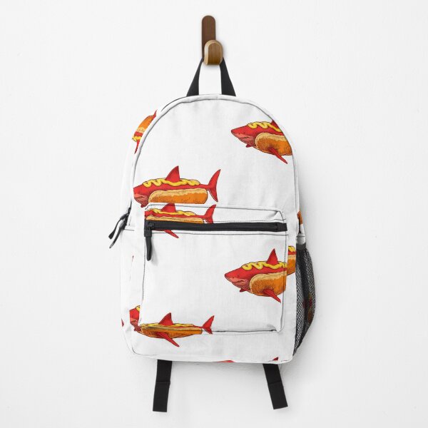 Item preview, Funny Hot Dog Shark Food Pun Cartoon Foodied Animal Pun designed and sold by ostenlee.