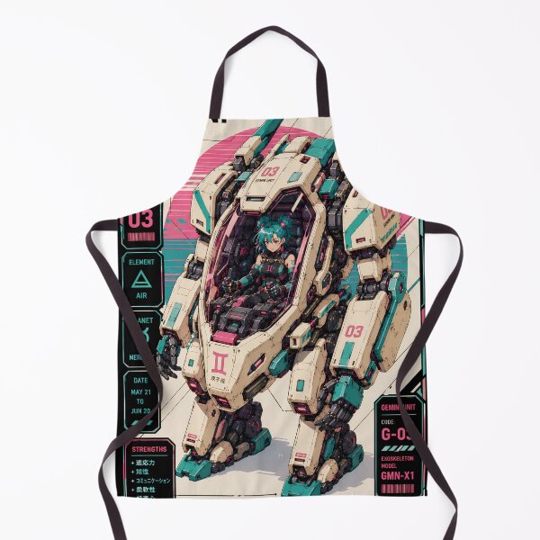Item preview, Cyberpunk Gemini - Zodiac Mecha Anime Girl designed and sold by Apocalyptic Art Studio.
