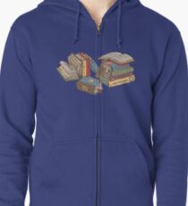 Sudadera con capucha y cremallera Libros