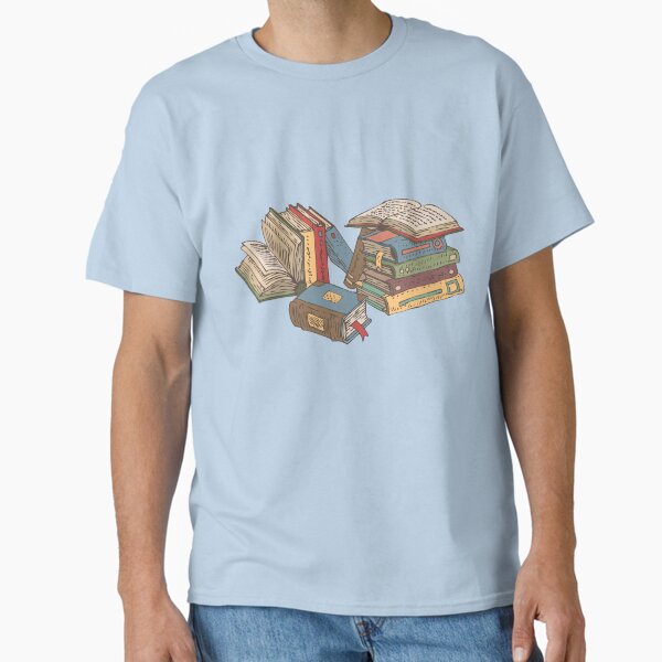 Vista previa del artículo con la obra «Libros», diseñado y vendido por deepfuze.