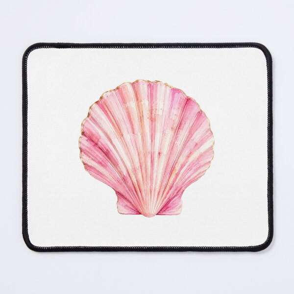 Item preview, Pink Watercolor Scallop Shell with Gold Accents designed and sold by SOUFIANE1991.
