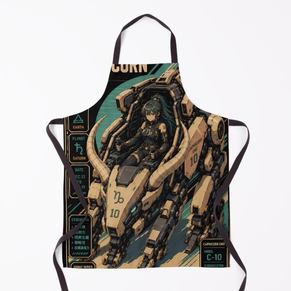 Item preview, Cyberpunk Capricorn - Zodiac Mecha Anime Girl designed and sold by Apocalyptic Art Studio.
