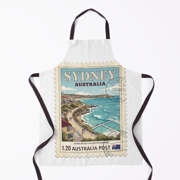 Item preview, Bondi Beach Sydney Australia Vintage Travel Stamp designed and sold by k3rstman1.