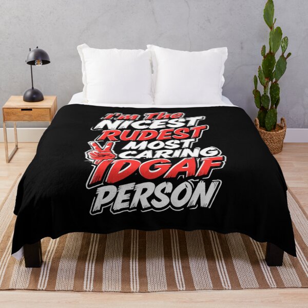 Item preview, I'm The Nicest Rudest Most Caring IDGAF Person Simple Colorful Design designed and sold by DarkRelicStudio.