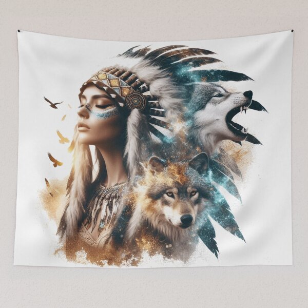 Item preview, Spirit of Wolves and Eagles designed and sold by EdicrisR.