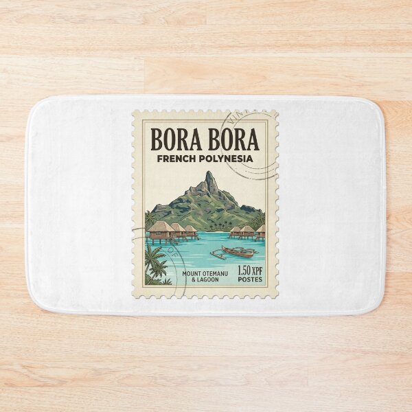 Item preview, Vintage Bora Bora Travel Stamp Mount Otemanu designed and sold by k3rstman1.