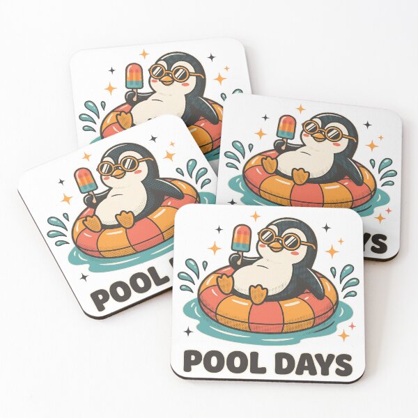 Item preview, Cute Penguin Pool Days Summer Vacation Float Funny Penguin T-Shirt designed and sold by StickerNestYou.