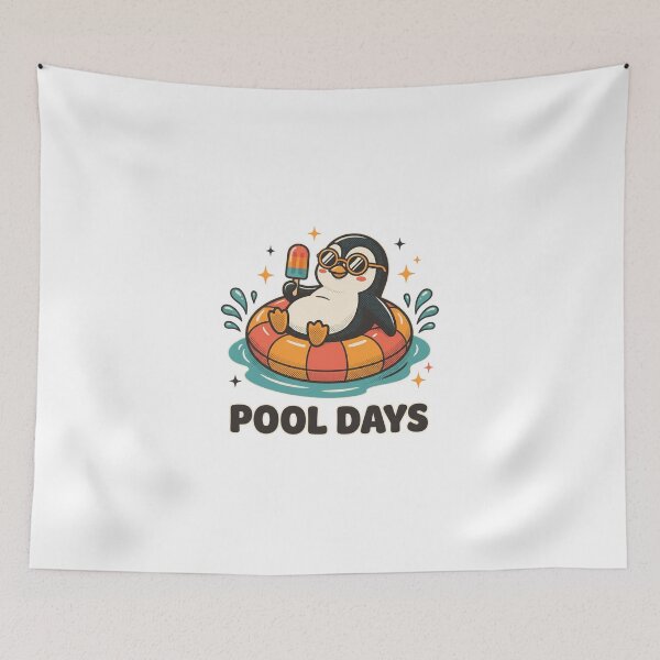 Item preview, Cute Penguin Pool Days Summer Vacation Float Funny Penguin T-Shirt designed and sold by StickerNestYou.