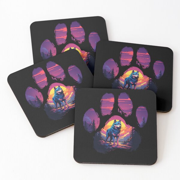 Item preview, Funny Alaskan Malamute Paw Synthwave Mountain Tree Mom Dad Kids designed and sold by rafaeltto.