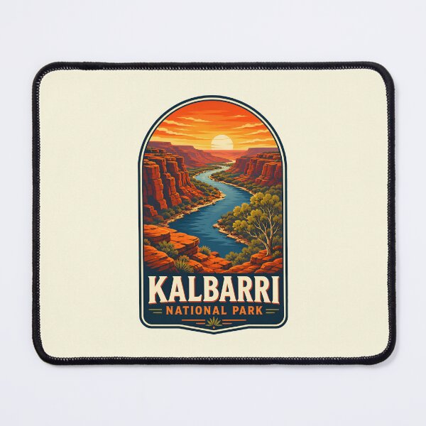 Item preview, Vintage Kalbarri National Park Gorge Sunset Badge designed and sold by Imaginationbeyond.