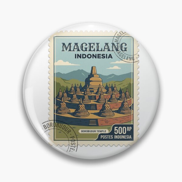 Item preview, Vintage Borobudur Temple Indonesia Travel Stamp designed and sold by k3rstman1.