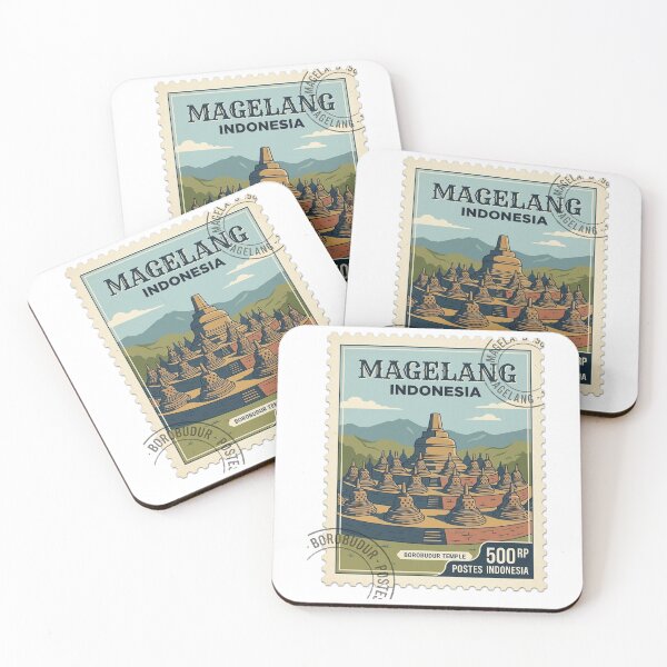 Item preview, Vintage Borobudur Temple Indonesia Travel Stamp designed and sold by k3rstman1.