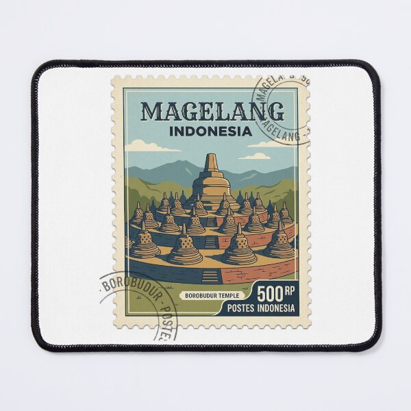 Item preview, Vintage Borobudur Temple Indonesia Travel Stamp designed and sold by k3rstman1.