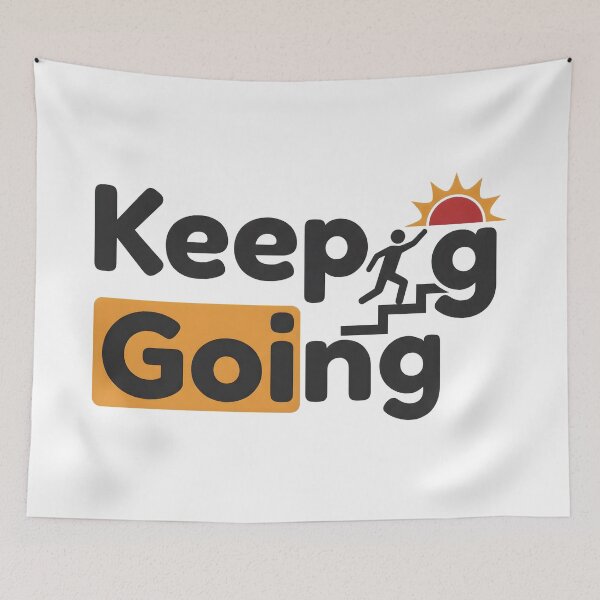 Item preview, Keep Going Motivational Sunrise Inspirational Quote T-Shirt designed and sold by StickerNestYou.