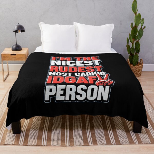 Item preview, I'm The Nicest Rudest Most Caring IDGAF Person Simple Colorful Design designed and sold by DarkRelicStudio.