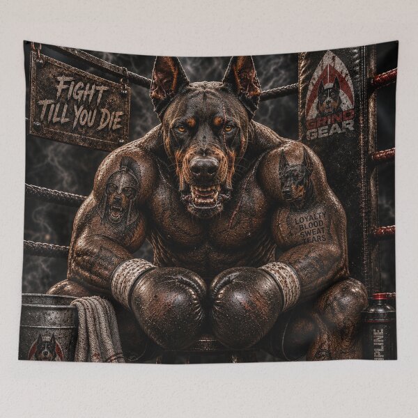 Item preview, DOBERMAN FIGHT  designed and sold by johnnyssandart.