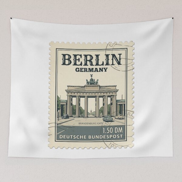 Item preview, Vintage Berlin Brandenburg Gate Travel Stamp designed and sold by k3rstman1.