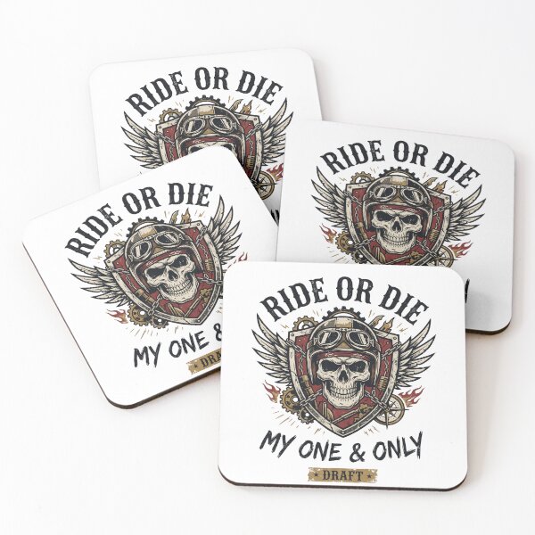 Item preview, Ride Or Die Vintage Biker Skull Motorcycle Art designed and sold by rich-moda.