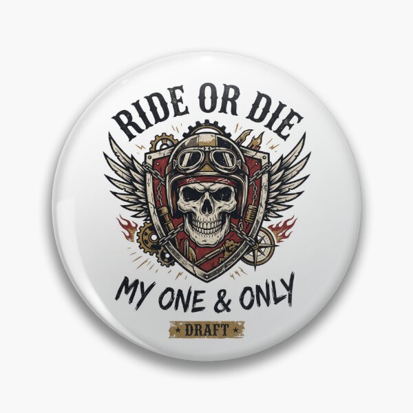 Item preview, Ride Or Die Vintage Biker Skull Motorcycle Art designed and sold by rich-moda.
