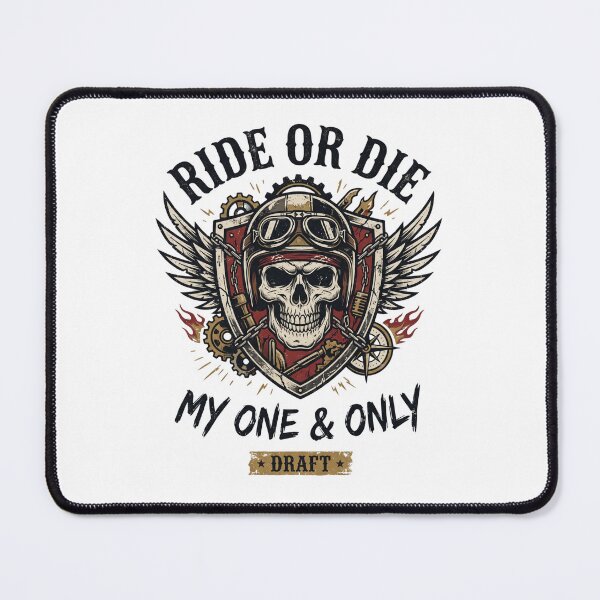 Item preview, Ride Or Die Vintage Biker Skull Motorcycle Art designed and sold by rich-moda.