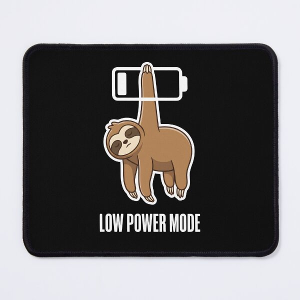 Item preview, Low Power Mode Sloth Funny Lazy Animal Battery Meme T-Shirt designed and sold by StickerNestYou.