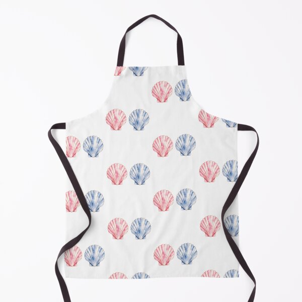 Item preview, Pink & Blue Watercolor Scallop Shells Coastal designed and sold by SOUFIANE1991.