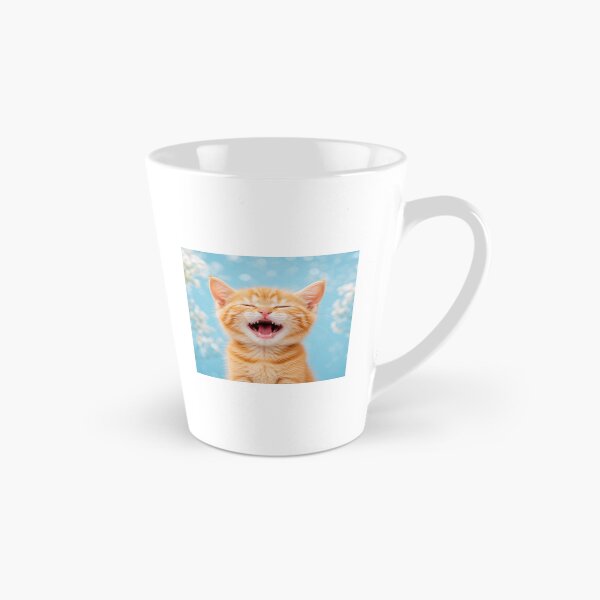 Item preview, Yawning Orange Kitten on Blue Bokeh Background designed and sold by Sasas Design.