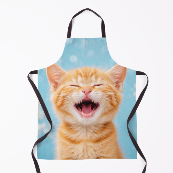 Item preview, Yawning Orange Kitten on Blue Bokeh Background designed and sold by Sasas Design.