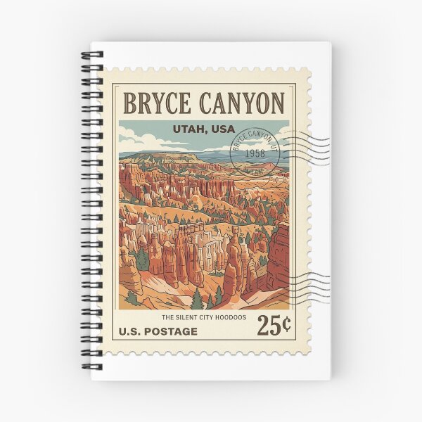 Item preview, Vintage Bryce Canyon Utah Hoodoos Travel Stamp designed and sold by k3rstman1.