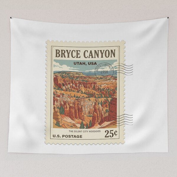 Item preview, Vintage Bryce Canyon Utah Hoodoos Travel Stamp designed and sold by k3rstman1.