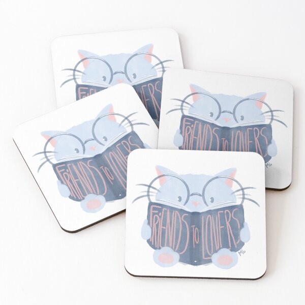 Item preview, Cat reading a Friends to Lovers book designed and sold by mil_drawings.