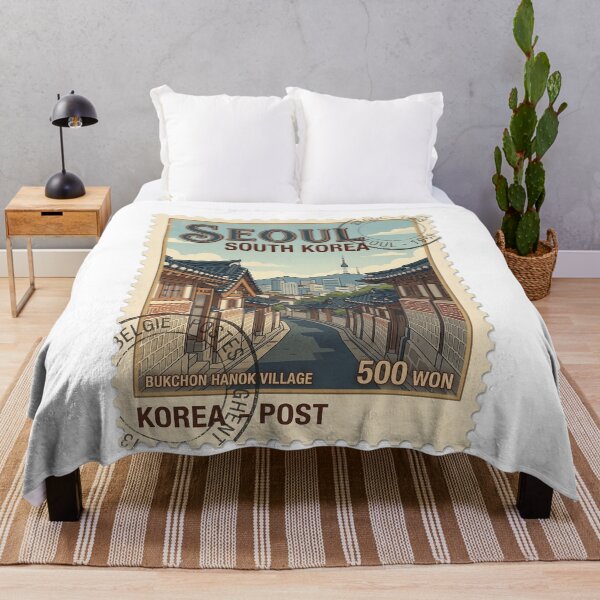 Item preview, Seoul South Korea Bukchon Hanok Village Travel Stamp designed and sold by k3rstman1.