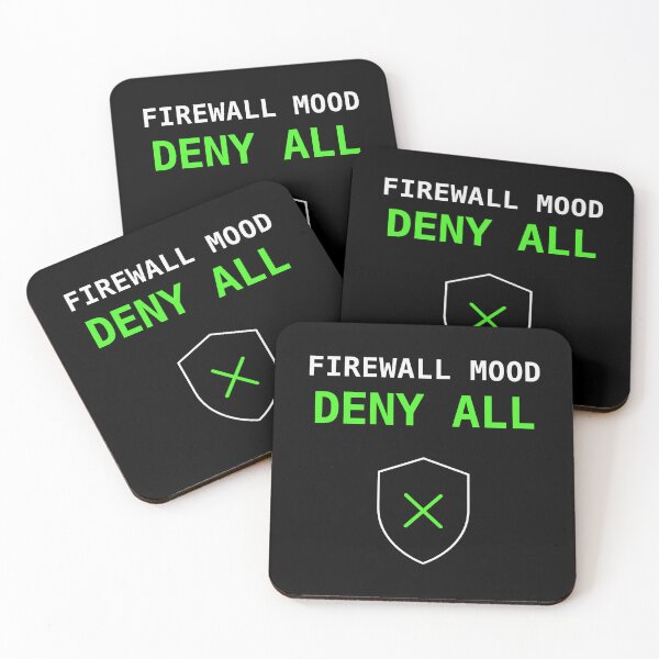 Item preview, Firewall Mood: Deny All – Funny IT security design designed and sold by dude-sign.